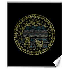 Ornate mandala elephant  Canvas 11  x 14  