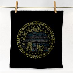 Ornate Mandala Elephant  Face Towel by Valentinaart