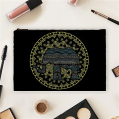 Ornate mandala elephant  Cosmetic Bag (Large) 