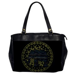 Ornate Mandala Elephant  Office Handbags