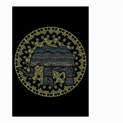 Ornate mandala elephant  Small Garden Flag (Two Sides)