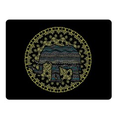 Ornate mandala elephant  Double Sided Fleece Blanket (Small) 