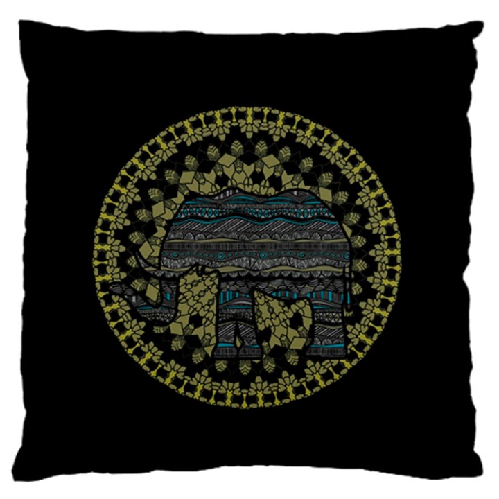 Ornate mandala elephant  Standard Flano Cushion Case (Two Sides)