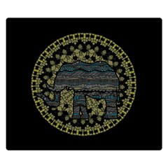 Ornate Mandala Elephant  Double Sided Flano Blanket (small)  by Valentinaart