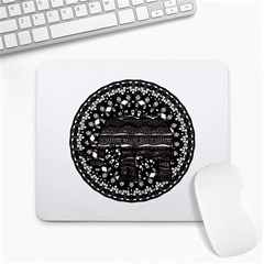 Ornate Mandala Elephant  Large Mousepads by Valentinaart