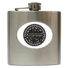 Ornate Mandala Elephant  Hip Flask (6 Oz) by Valentinaart