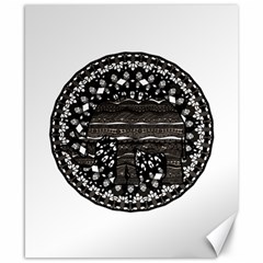 Ornate Mandala Elephant  Canvas 8  X 10  by Valentinaart