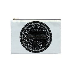 Ornate Mandala Elephant  Cosmetic Bag (medium)  by Valentinaart