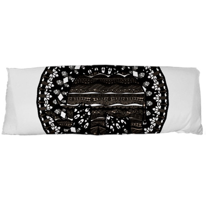 Ornate mandala elephant  Body Pillow Case (Dakimakura)