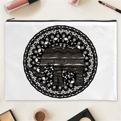 Ornate Mandala Elephant  Cosmetic Bag (xxxl)  by Valentinaart