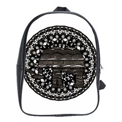 Ornate Mandala Elephant  School Bags (xl)  by Valentinaart