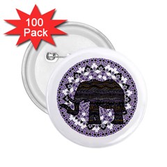 Ornate Mandala Elephant  2 25  Buttons (100 Pack)  by Valentinaart