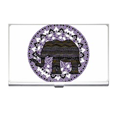 Ornate Mandala Elephant  Business Card Holders by Valentinaart