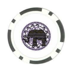 Ornate Mandala Elephant  Poker Chip Card Guard by Valentinaart