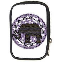 Ornate Mandala Elephant  Compact Camera Cases by Valentinaart