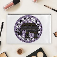 Ornate Mandala Elephant  Cosmetic Bag (large)  by Valentinaart