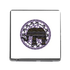 Ornate Mandala Elephant  Memory Card Reader (square) by Valentinaart