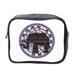 Ornate Mandala Elephant  Mini Toiletries Bag 2-side by Valentinaart