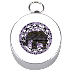 Ornate Mandala Elephant  Silver Compasses by Valentinaart