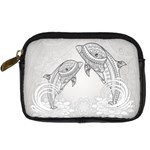 Beautiful Dolphin, Mandala Design Digital Camera Cases Front