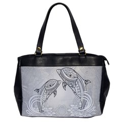 Beautiful Dolphin, Mandala Design Office Handbags