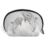 Beautiful Dolphin, Mandala Design Accessory Pouches (Large)  Front