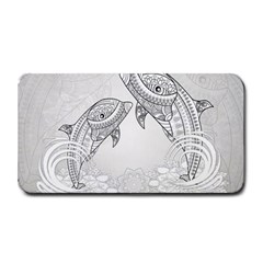 Beautiful Dolphin, Mandala Design Medium Bar Mats by FantasyWorld7