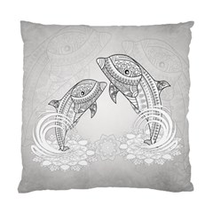 Beautiful Dolphin, Mandala Design Standard Cushion Case (two Sides) by FantasyWorld7