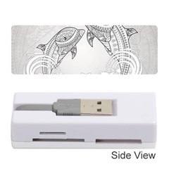 Beautiful Dolphin, Mandala Design Memory Card Reader (stick)  by FantasyWorld7