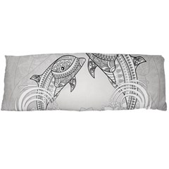 Beautiful Dolphin, Mandala Design Body Pillow Case (dakimakura) by FantasyWorld7