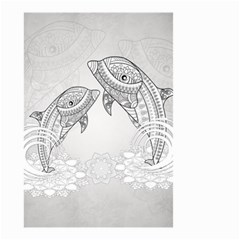 Beautiful Dolphin, Mandala Design Small Garden Flag (two Sides) by FantasyWorld7