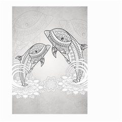 Beautiful Dolphin, Mandala Design Large Garden Flag (two Sides) by FantasyWorld7