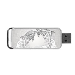 Beautiful Dolphin, Mandala Design Portable Usb Flash (two Sides) by FantasyWorld7