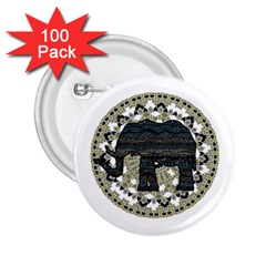 Ornate Mandala Elephant  2 25  Buttons (100 Pack)  by Valentinaart