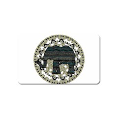 Ornate Mandala Elephant  Magnet (name Card) by Valentinaart