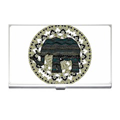 Ornate Mandala Elephant  Business Card Holders by Valentinaart