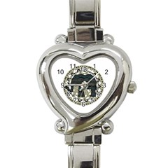 Ornate Mandala Elephant  Heart Italian Charm Watch by Valentinaart