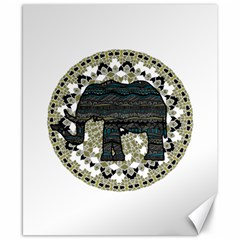 Ornate Mandala Elephant  Canvas 8  X 10  by Valentinaart