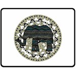 Ornate mandala elephant  Fleece Blanket (Medium)  60 x50  Blanket Front