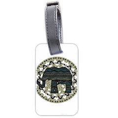 Ornate Mandala Elephant  Luggage Tags (two Sides) by Valentinaart