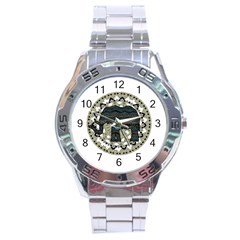 Ornate Mandala Elephant  Stainless Steel Analogue Watch by Valentinaart