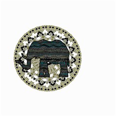 Ornate Mandala Elephant  Small Garden Flag (two Sides) by Valentinaart