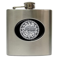 Ornate Mandala Elephant  Hip Flask (6 Oz) by Valentinaart