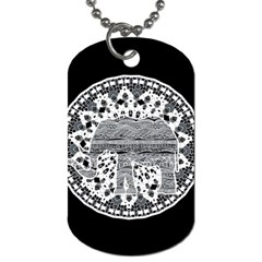 Ornate Mandala Elephant  Dog Tag (two Sides)