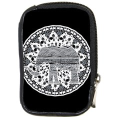 Ornate Mandala Elephant  Compact Camera Cases by Valentinaart