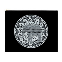 Ornate Mandala Elephant  Cosmetic Bag (xl) by Valentinaart