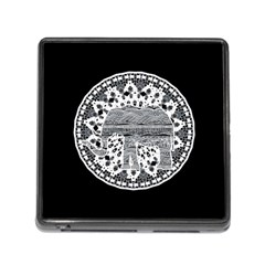 Ornate Mandala Elephant  Memory Card Reader (square) by Valentinaart