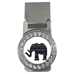 Ornate Mandala Elephant  Money Clips (cz)  by Valentinaart