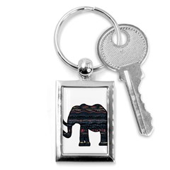 Ornate Mandala Elephant  Key Chains (rectangle)  by Valentinaart