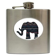 Ornate Mandala Elephant  Hip Flask (6 Oz) by Valentinaart